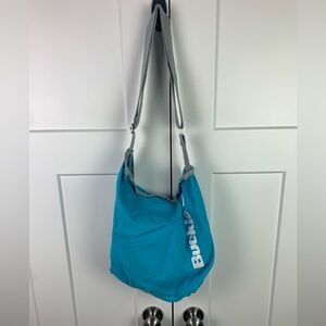 Buckle Crossbody Canvas Bucket Large Bag Teal Beach Shopping